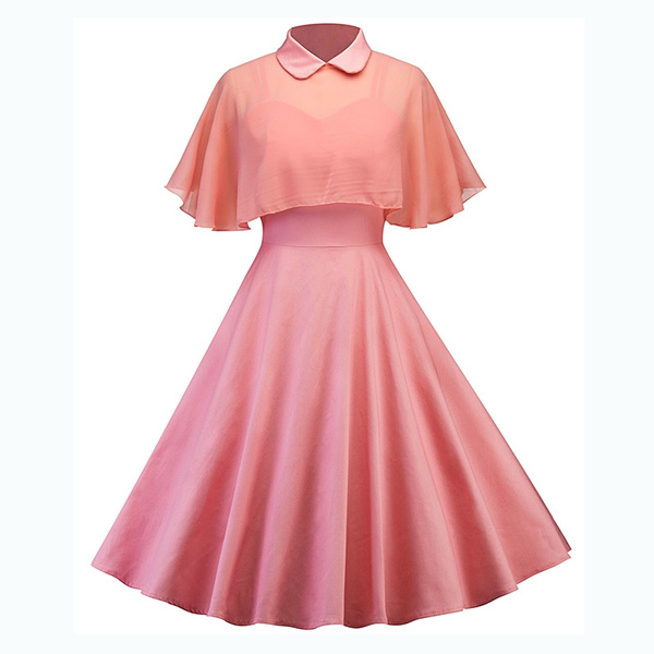 Ladies Pink Vintage Swing Dresses for ...